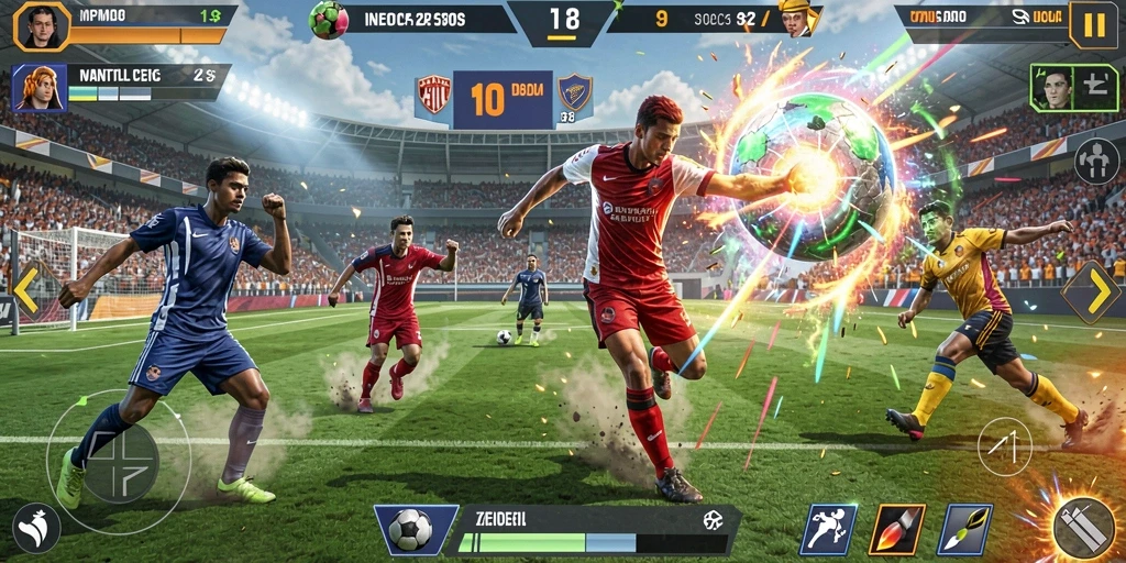 Tampilan level yang menantang dan mendebarkan.